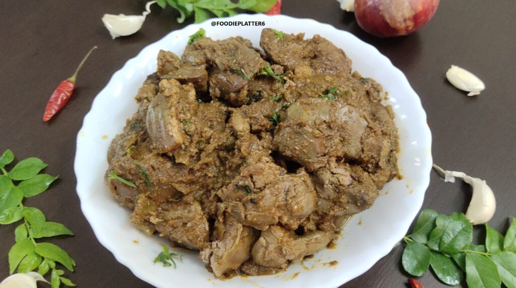 Chicken liver curry