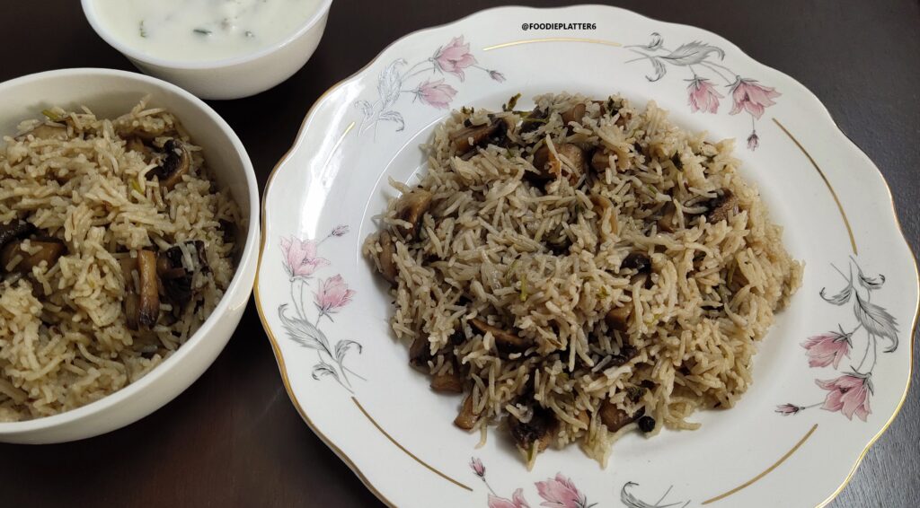 Mushroom Pulao Recipe