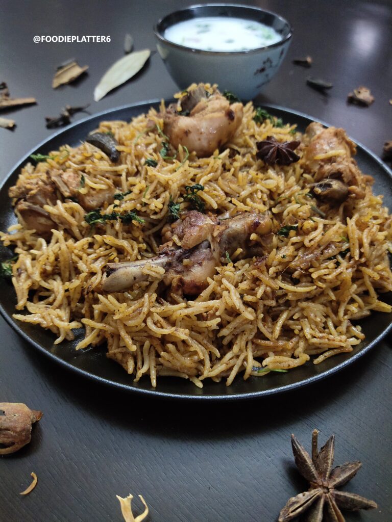 Pressure cooker chicken pulao