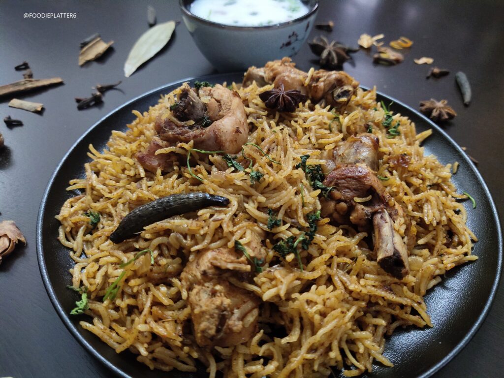 Pressure cooker chicken pulao