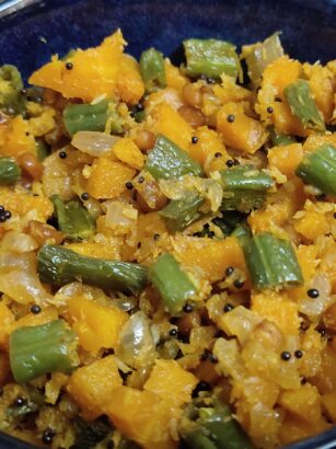 Carrot beans poriyal