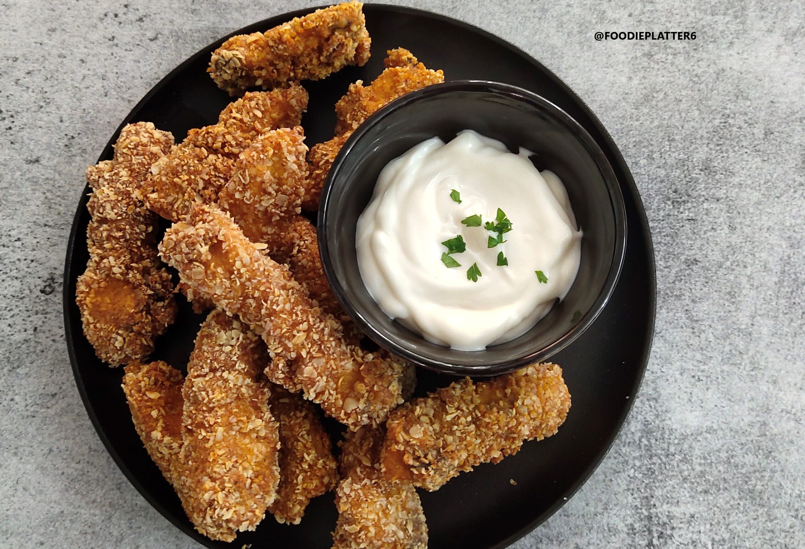 Oat crusted fish fingers Recipe