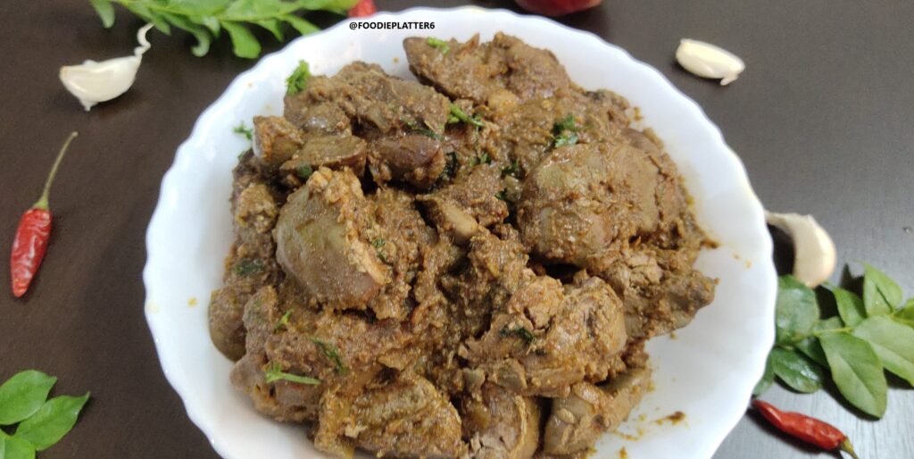 Chicken liver curry