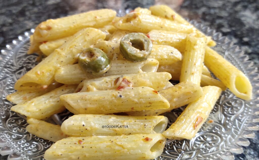 Garlic mayo peri peri pasta